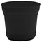 Bloem Saturn Round Planter With Saucer Tray: 14" - Black - Durable Plastic Pot, Matte Finish, Removable Saucer, For Indoor & Outdoor Use, Gardening, 5 Gallon Capacity
